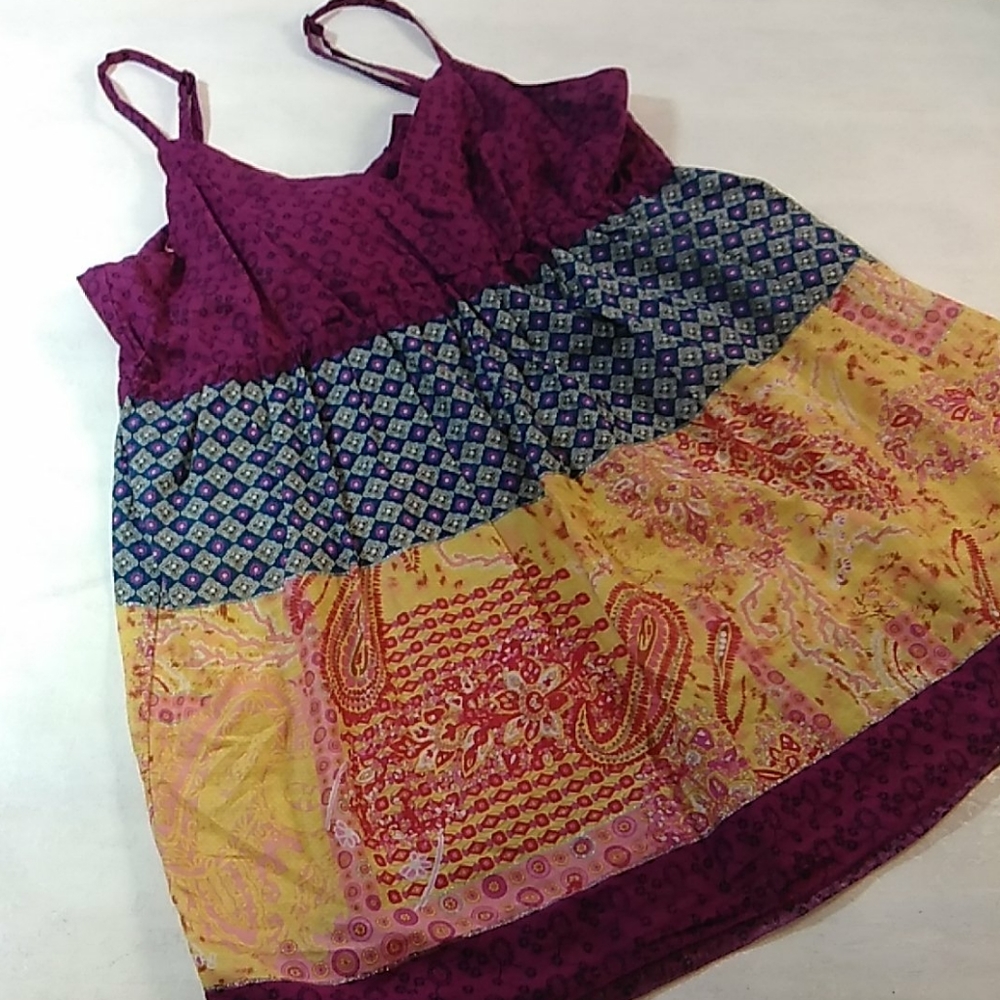 Wet Seal top Style Babydoll women's size L Beach Vacation Travel Tropical